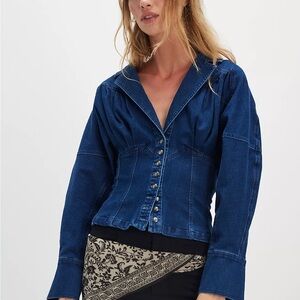 Free People Myles Denim Top